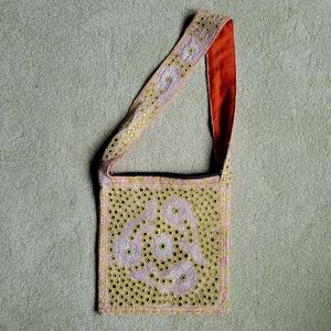 Vintage Pakistani Embroidered Crossbody Bag